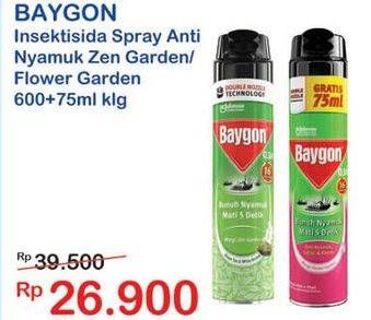 Promo Harga BAYGON Insektisida Spray Zen Garden, Flower Garden 675 ml - Indomaret