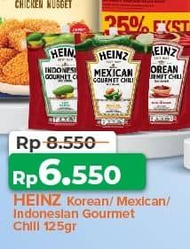 Promo Harga Heinz Gourmet Chili Korean, Mexican, Indonesian 125 gr - Yogya