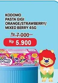 Promo Harga Kodomo Pasta Gigi Orange, Strawberry, Mixed Berries 45 gr - Indomaret