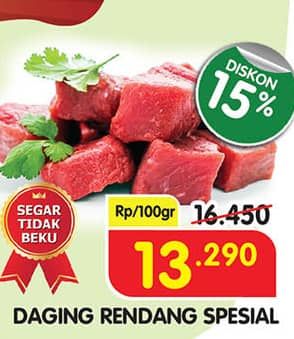 Promo Harga Daging Rendang Sapi Special per 100 gr - Superindo