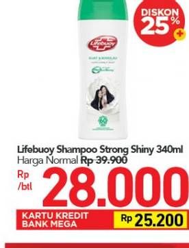 Promo Harga LIFEBUOY Shampoo Strong Shiny 340 ml - Carrefour