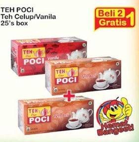 Promo Harga Cap Poci Teh Celup Vanila, Black Tea 25 pcs - Indomaret