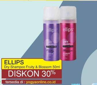 Promo Harga ELLIPS Dry Shampoo Fruity, Blossom, Exotic, Breeze 50 ml - Yogya