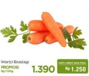 Promo Harga Wortel Berastagi per 100 gr - Carrefour