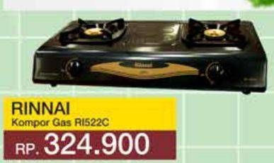 Promo Harga Rinnai Kompor Gas 2 Tungku 522C  - Yogya