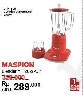 Promo Harga MASPION Blender MT 1262 PL  - Carrefour