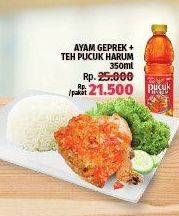 Promo Harga Ayam Geprek + TEH PUCUK HARUM 350ml  - LotteMart