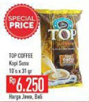 Promo Harga Top Coffee Kopi per 10 sachet 31 gr - Hypermart