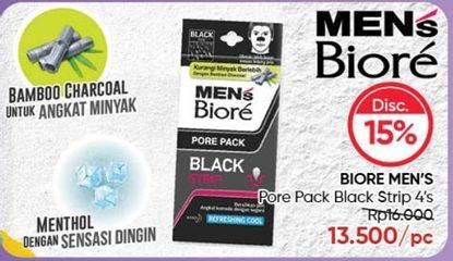 Promo Harga Biore Mens Pore Pack Black 4 pcs - Guardian