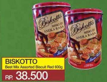 Promo Harga BISKOTTO Assorted Biscuit Red 600 gr - Yogya