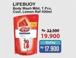 Promo Harga Lifebuoy Body Wash Cool Fresh, Lemon Fresh, Mild Care, Total 10 400 ml - Alfamart