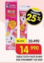 Promo Harga Darlie Toothpaste Bunny Kids for Kid Strawberry 40 gr - Superindo