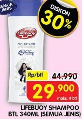 Promo Harga LIFEBUOY Shampoo All Variants 340 ml - Superindo