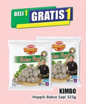 Promo Harga Kimbo Heppiii Bakso Sapi 325 gr - Hari Hari
