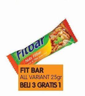 Promo Harga FITBAR Makanan Ringan Sehat All Variants per 3 pcs 25 gr - Yogya