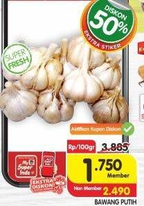 Promo Harga Bawang Putih per 100 gr - Superindo