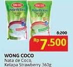 Promo Harga Wong Coco Nata De Coco Cocopandan, Strawberry 360 gr - Alfamidi