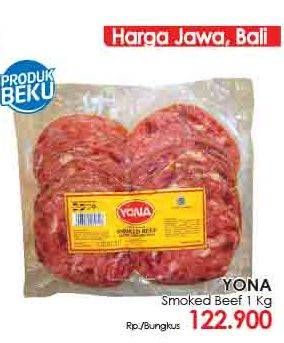 Promo Harga YONA Smoked Beef 1 kg - LotteMart