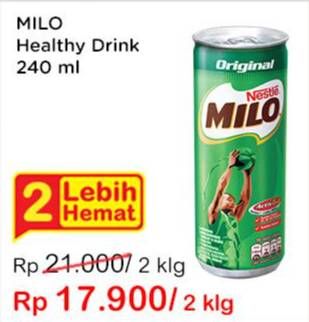 Promo Harga MILO Susu UHT Original 240 ml - Indomaret