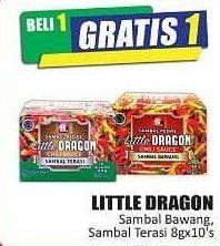 Promo Harga LITTLE DRAGON Sambal Bawang/Terasi 10sx8 g  - Hari Hari