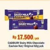 Promo Harga Cadbury Dairy Milk Cashew Nut, Original 62 gr - Indomaret
