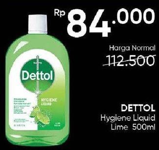 Promo Harga Dettol Antiseptic Germicide Liquid Lime 500 ml - Guardian