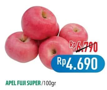 Promo Harga Apel Fuji Super per 100 gr - Hypermart