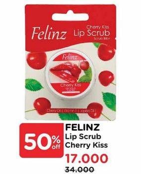 Promo Harga Felinz Lip Scrub Cherry Kiss  - Watsons