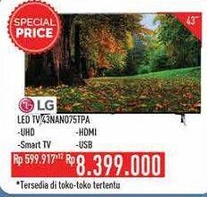 Promo Harga LG 43NANO75TPA LED TV 43"  - Hypermart