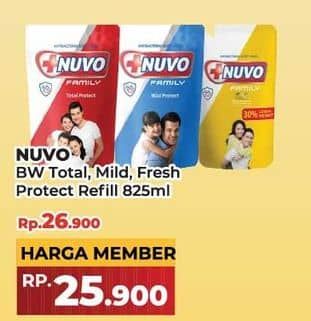 Promo Harga Nuvo Body Wash Total Protect, Mild Protect, Fresh Protect 825 ml - Yogya