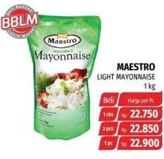 Promo Harga MAESTRO Mayonnaise Light 1 kg - Lotte Grosir