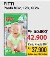 Promo Harga Fitti Pants L28, M32 28 pcs - Alfamart