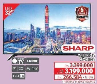 Promo Harga Sharp 2T-C32BG1 | LED TV 32 inch  - Lotte Grosir