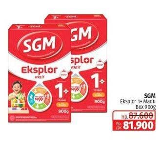 Promo Harga SGM Eksplor 1+ Susu Pertumbuhan Madu 900 gr - Lotte Grosir