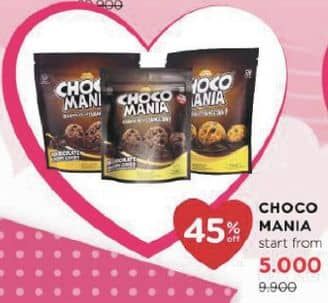 Promo Harga Choco Mania Choco Chip Cookies 69 gr - Watsons