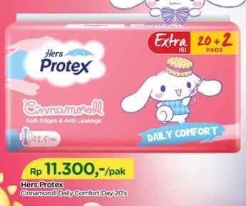 Promo Harga Hers Protex Daily Comfort Wing 23, 5cm 22 pcs - TIP TOP