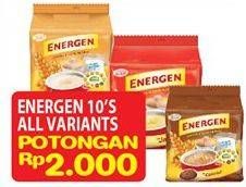 Promo Harga ENERGEN Cereal Instant All Variants 10 pcs - Hypermart