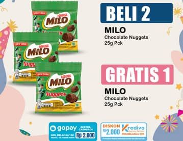 Promo Harga Milo Nuggets Cokelat 25 gr - Indomaret