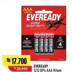 Promo Harga Eveready Battery 1212 BP4 AAA Hitam 4 pcs - Alfamart