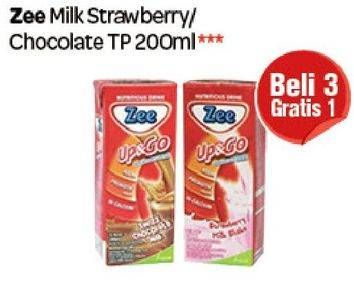 Promo Harga ZEE Up & Go UHT Strawberry, Chocolate 200 ml - Carrefour