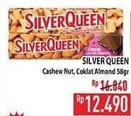 Promo Harga Silver Queen Chocolate Almonds, Cashew 58 gr - Hypermart