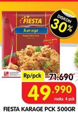 Promo Harga Fiesta Ayam Siap Masak Karage 500 gr - Superindo
