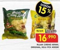 Promo Harga Rujak Cireng Kriwil Original, Keju 400 gr - Superindo