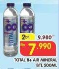 Promo Harga TOTAL 8 Water per 2 botol 500 ml - Superindo