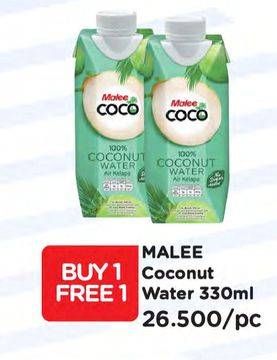Promo Harga MALEE Coconut Water  330 ml - Watsons