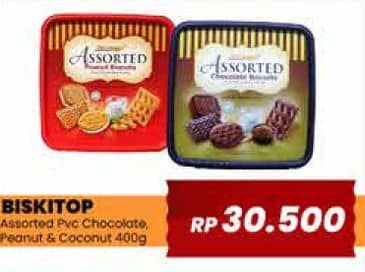 Promo Harga Biskitop Assorted Biscuits Chocolate, Peanut, Coconut 400 gr - Yogya