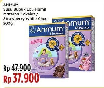 Promo Harga Anmum Materna Cokelat, Strawberry White Chocolate 200 gr - Indomaret