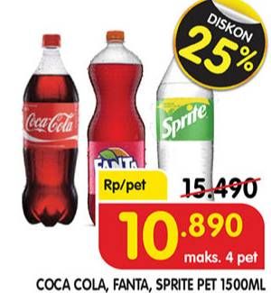 Coca Cola/Fanta/Sprite 1500ml