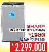 Promo Harga SHARP ES-F950P-GY | Washing Machine  - Hypermart