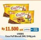 Promo Harga Unibis Biscuit Coco Puff 260 gr - Indomaret